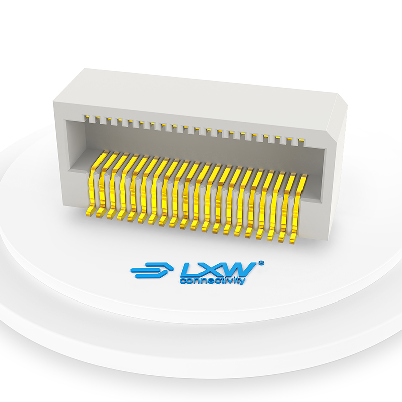 0.8mm侧插板对板连接器(母座) LB100-GXXS-COR