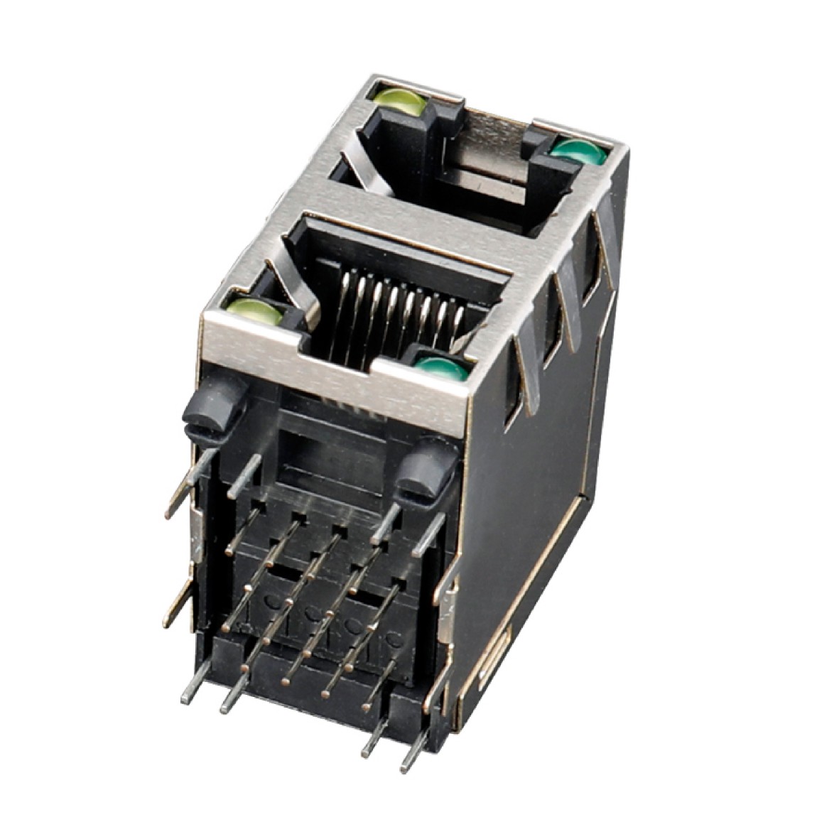 RJ45 LED-8P8C-2X1带弹 左黄右绿